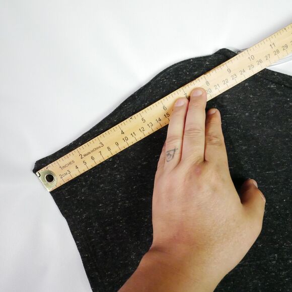 Decree Womens Size M Cap Sleeve Dark Gray Rhinestone Adorned T Shirt - Picture 8 of 11